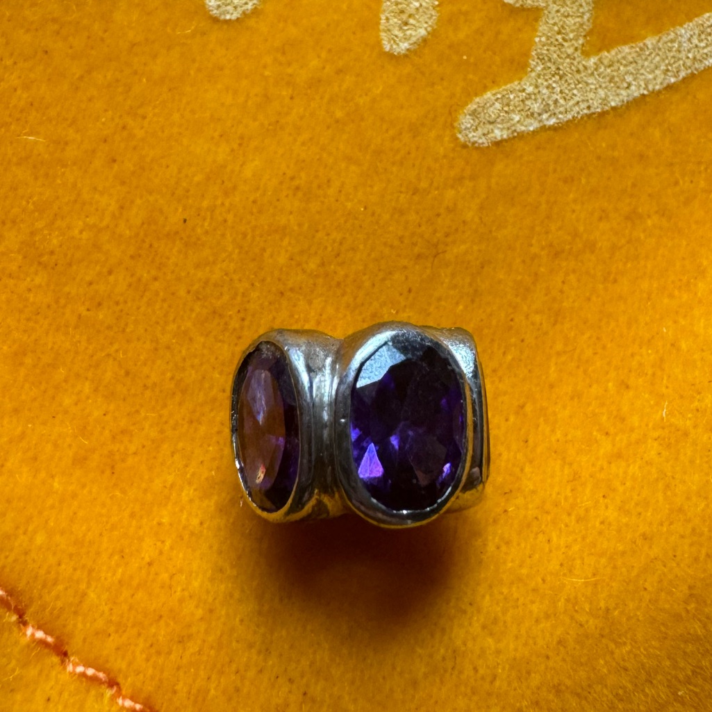 Zable February Birthstone Cz Oval Bead Charm